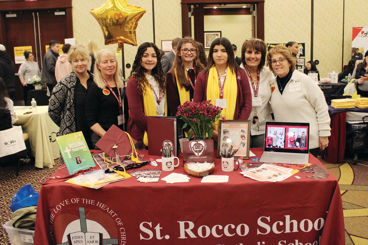Many Catholic schools from around the state had a presence at the event, including St. Rocco School in Johnston, pictured.